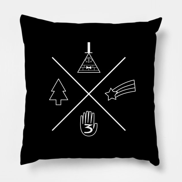 Gravity Falls Symbols Pillow by Drawirm