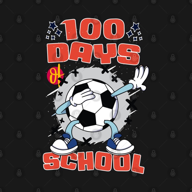 100 days of school featuring a dabbing Football #7 by XYDstore