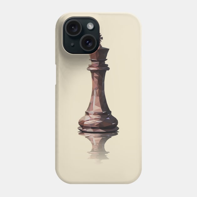 king low poly Phone Case by psychoshadow