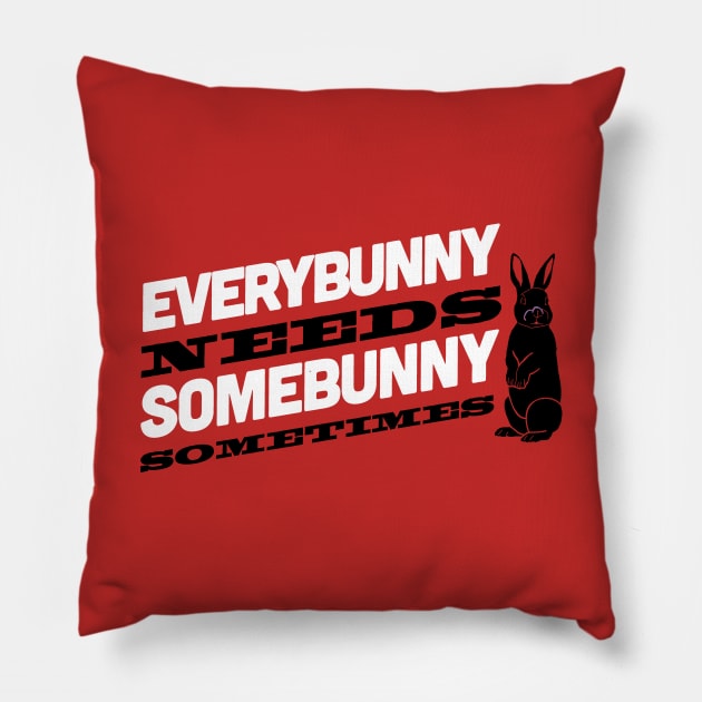 Everybunny needs somebunny Pillow by nektarinchen