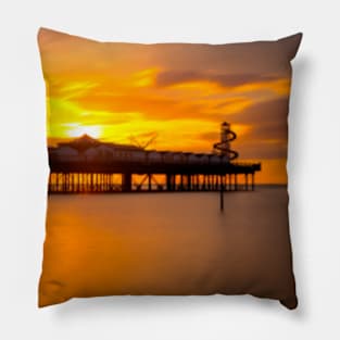 Sunset over Herne Bay Pier Pillow