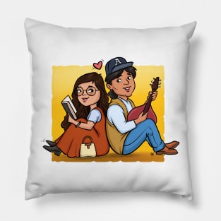 ddlj - raj and simran cartoon Pillow