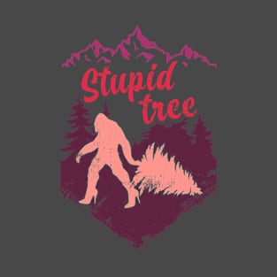Stupid Tree Disc Golf Cool Design Bigfoot T-Shirt