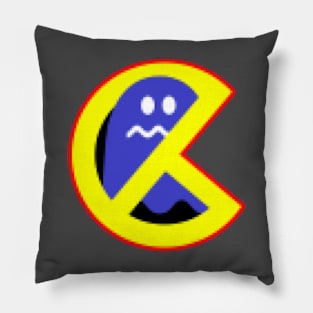 PacBuster Version 5 8-bit Edition - Ghostbusters Style Pacman Logo! Pillow