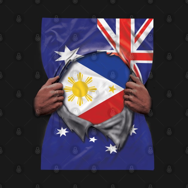 Philippines Flag Australian Flag Ripped - Gift for Filipino From Philippines by Country Flags