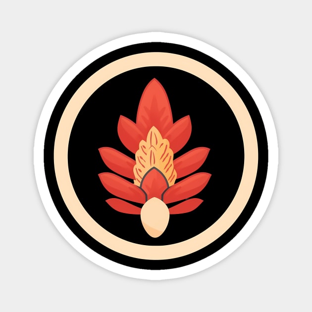 Red Ginger Flower, Love Plants Magnet by logiamerch