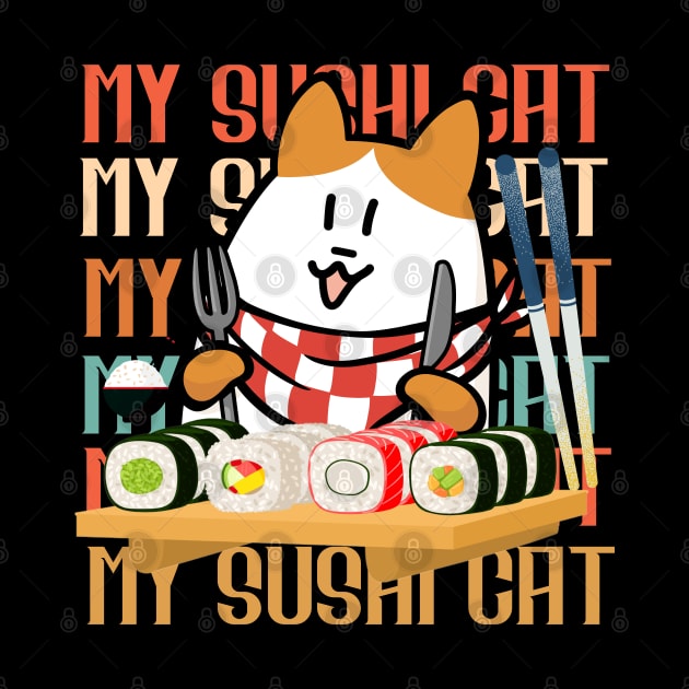 My Sushi Cat Kawaii Art by Praizes