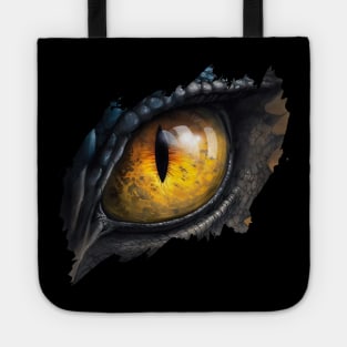 Fantasy Black Dragon Eye "The Golden Eye" Tote