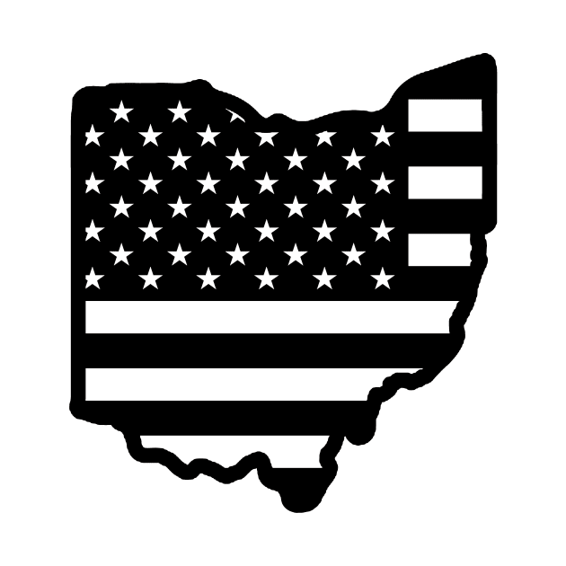 Black and White Ohio Flag by DarkwingDave