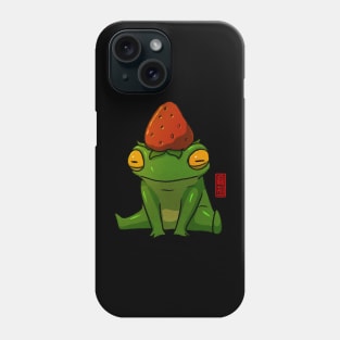 strawberry hat frog Phone Case