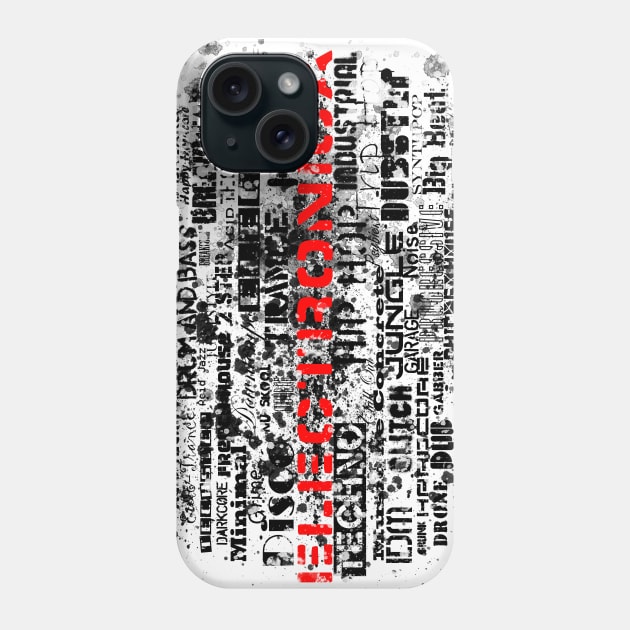 Electronica House Dubstep Techno Phone Case by rendezbleu