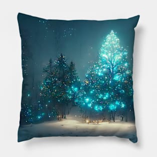 Winter Holiday Chrismas tree Landscap gift designs Series 01 Pillow