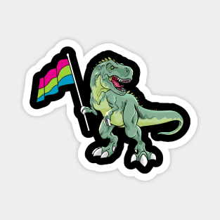 Funny Dinosaur Flag Polysexual Pride LGBT Gift Magnet