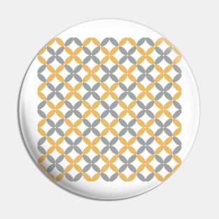 Diseño Geométrico en amarillo y gris Pin