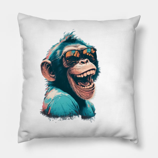 Chimpanzee Pillow by Koszulki