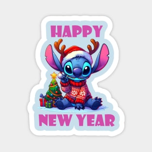 Happy New Year Stitch Magnet