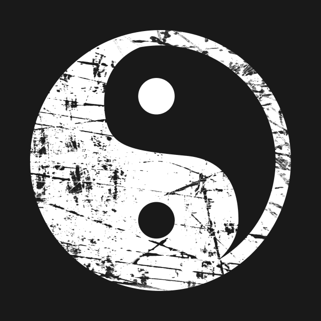 Grunge Yin Yang White by MellowGroove