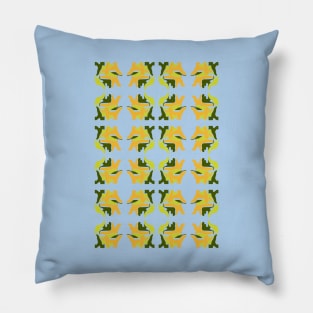 Pattern of Prehistoric Animals Abstract Artwork Pillow