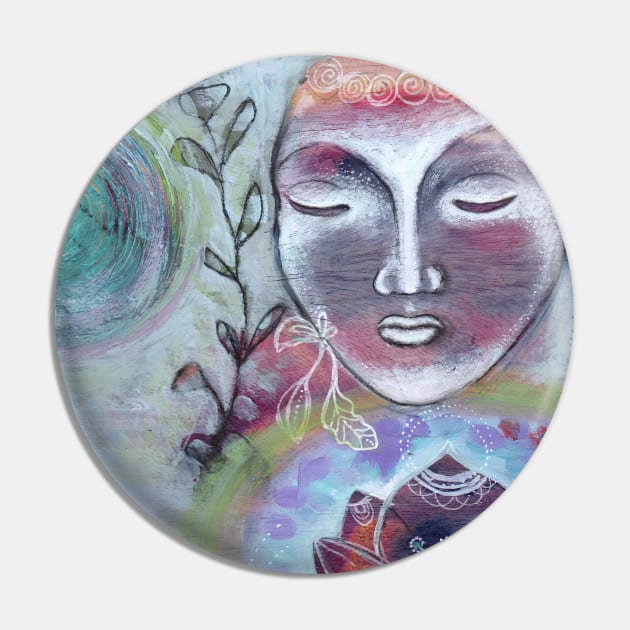 Buddha and Lotus Pin by gaea