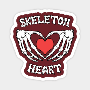 Skeleton Bones Heart Halloween Magnet