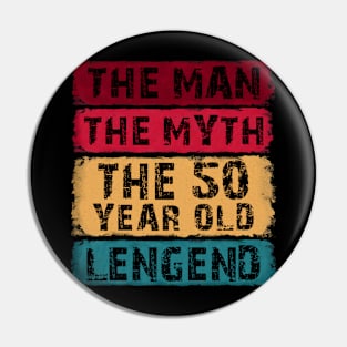 50th Birthday 50 Year Old Gifts Legend Limited Edition Pin