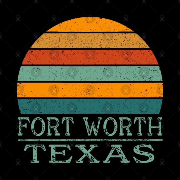 Retro Sunset Fort Worth Texas by tropicalteesshop