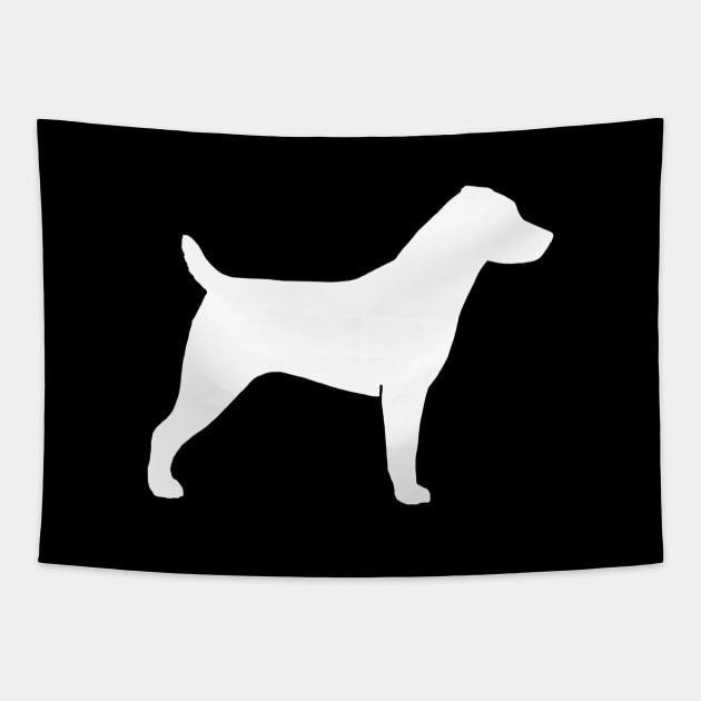 Jack Russell Terrier Silhouette Tapestry by Coffee Squirrel