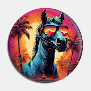 Retro Wave Appaloosa Horse Pin