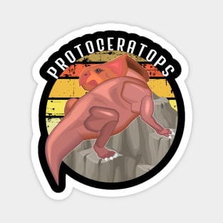 Protoceratops Retro Dinosaur Design Magnet