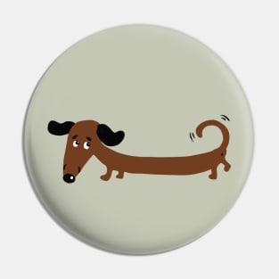 dachshund wagging its tail illustration Pin