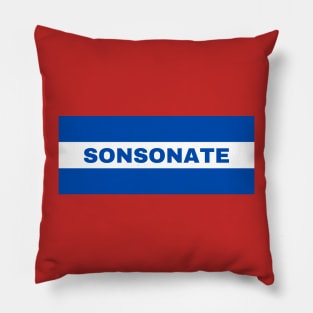Sonsonate City in El Salvador Flag Colors Pillow