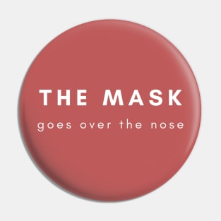 This mask goes over the nose Pin