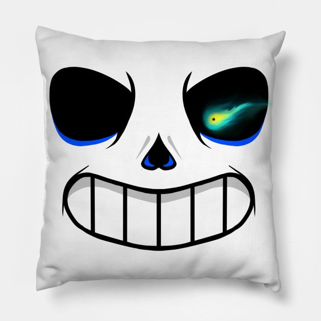 Sans Judgement Pillow by CherryCloudsDesigns