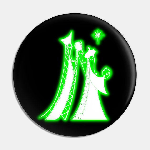 Green Neon - The Three Kings Pin by la chataigne qui vole ⭐⭐⭐⭐⭐