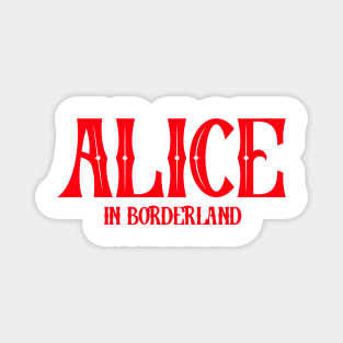 Alice in borderland title red Magnet