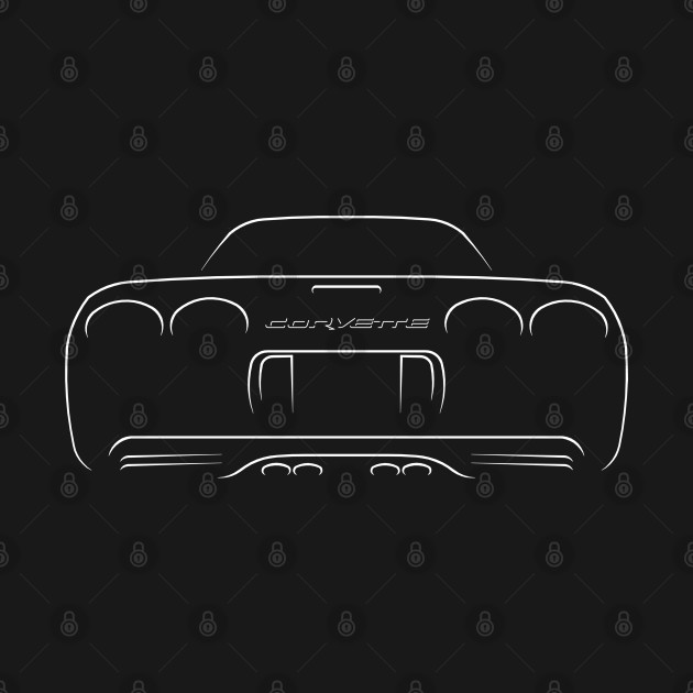 front/back Chevy C5 Corvette - stencil, white by mal_photography