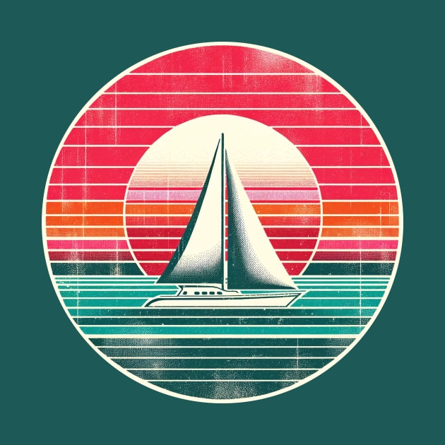 Seventies stripes and sailboat by MisTral