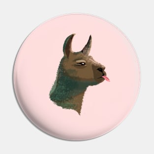 Cute Llama Art Pin