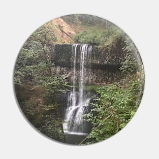 A Foggy Waterfall Pin