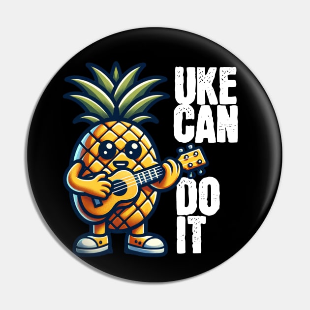 Uke Can Do It - Ukulele Pin by Bellinna