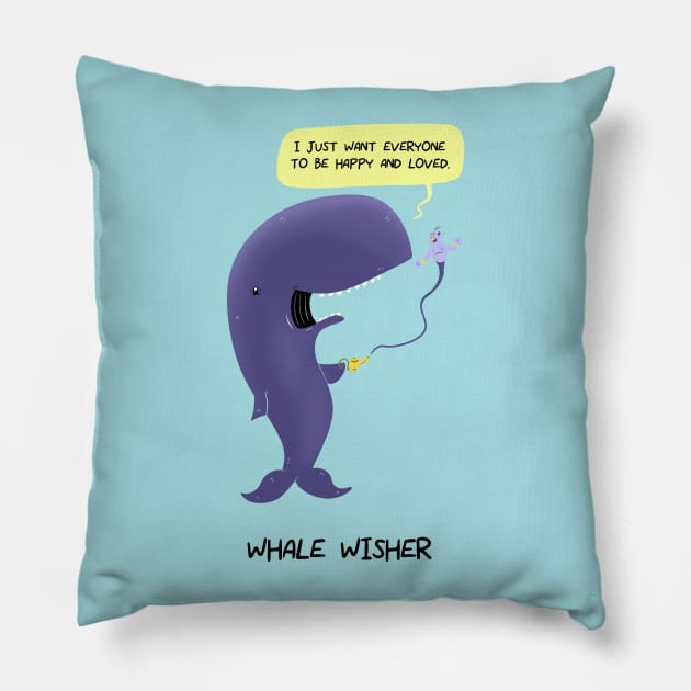 Whale Wisher Pillow by NamelessPC