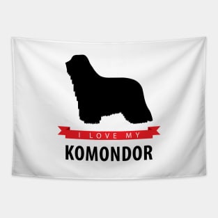 I Love My Komondor Tapestry