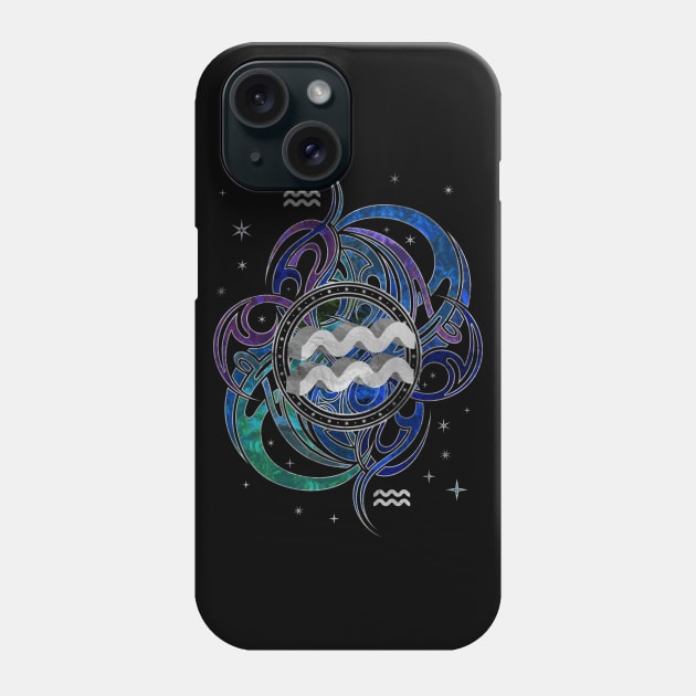 Aquarius Zodiac Sign Air Element Phone Case by Nartissima