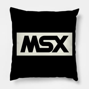 MSX Black Logo - Vintage Retro Computer Pillow