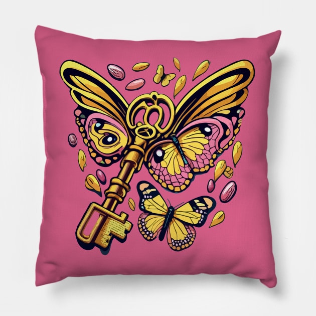 Magic Flying Key Pillow by CatCoconut-Art