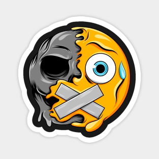 Bandage Mouth Zombie Emoji Magnet