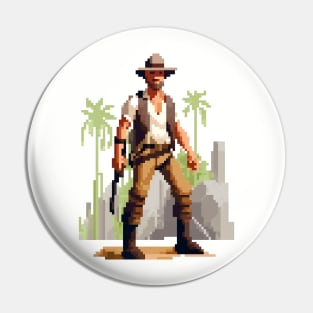 Indiana Jones Pixel Art Pin