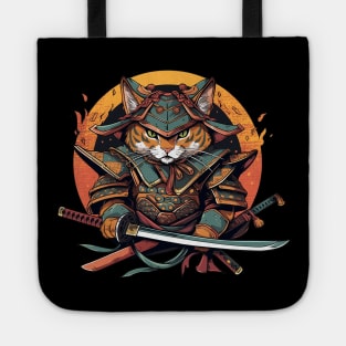 samurai cat Tote