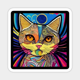 Beautiful color ornament cat. Magnet