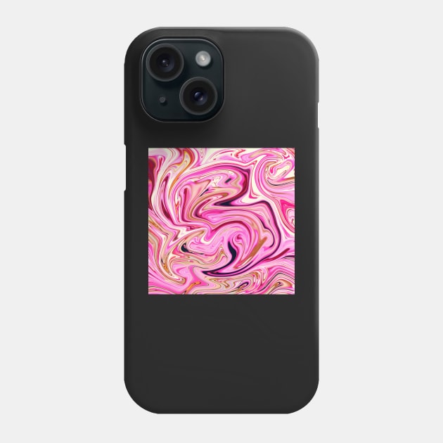 Pretty Pink Marble Swirl Phone Case by sarahwainwright